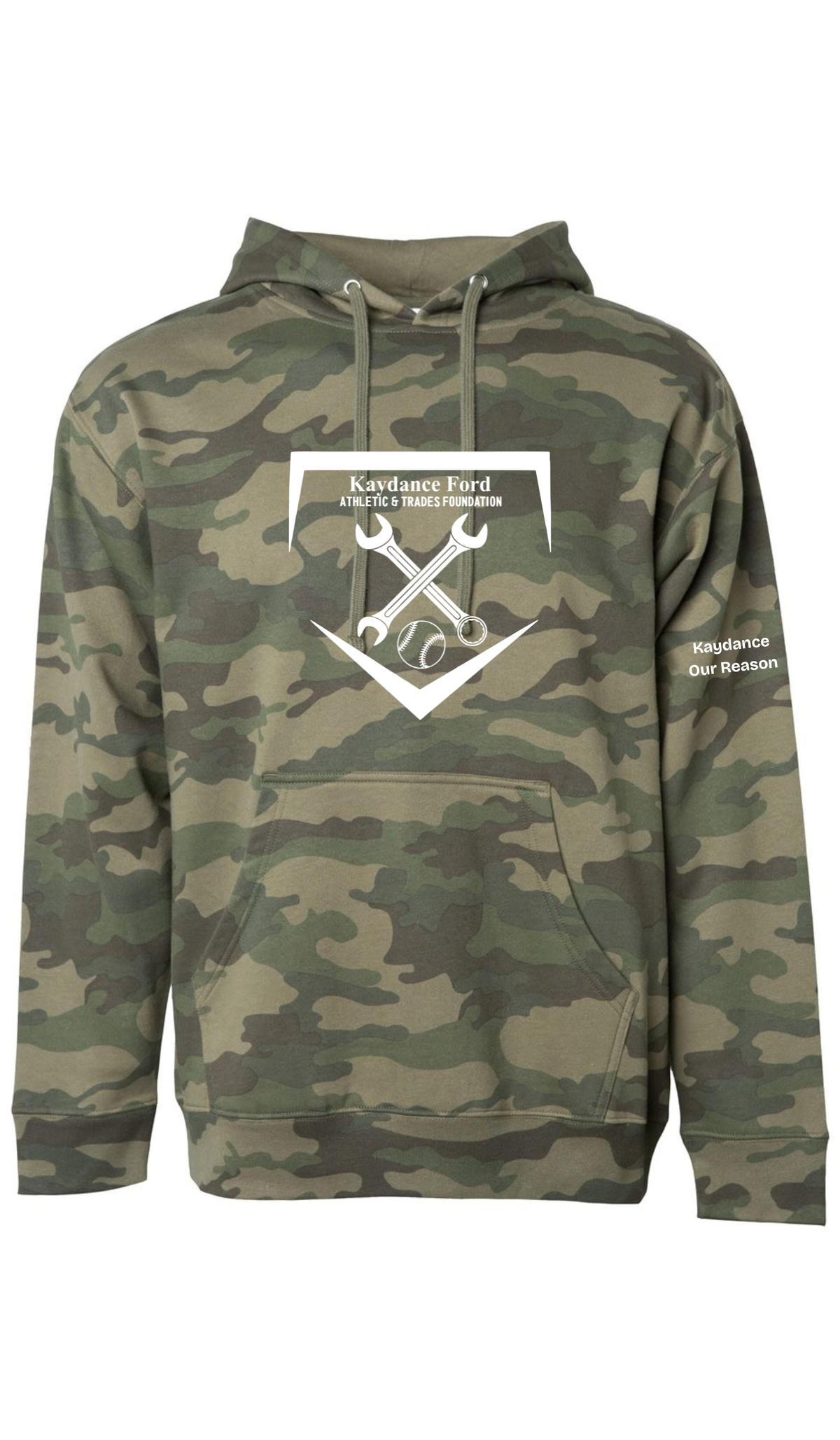 Camo Hooded Sweatshirt- Kaydance Ford Athletics & Trades Foundation