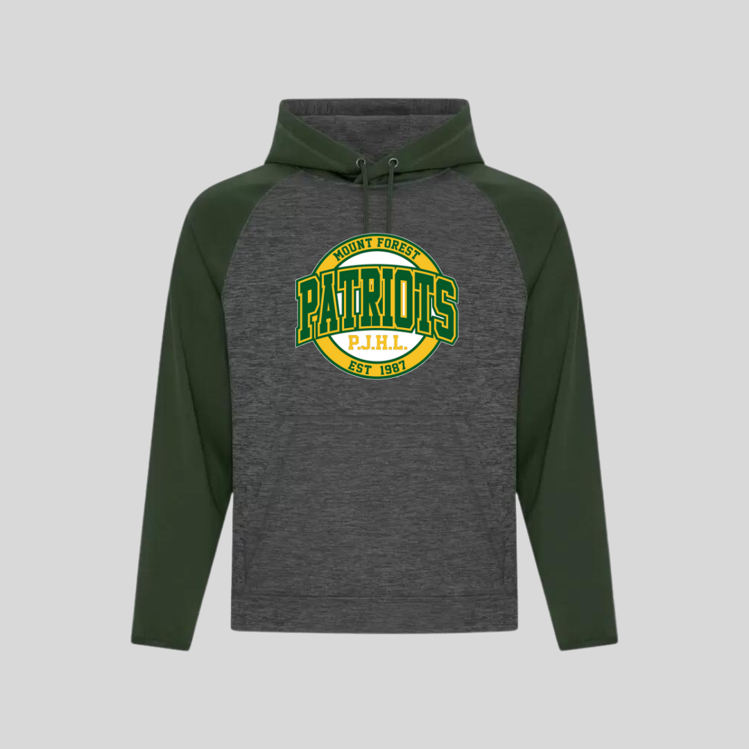 Two Tone Printed Full Chest Hoodie - Mount Forest Patriots