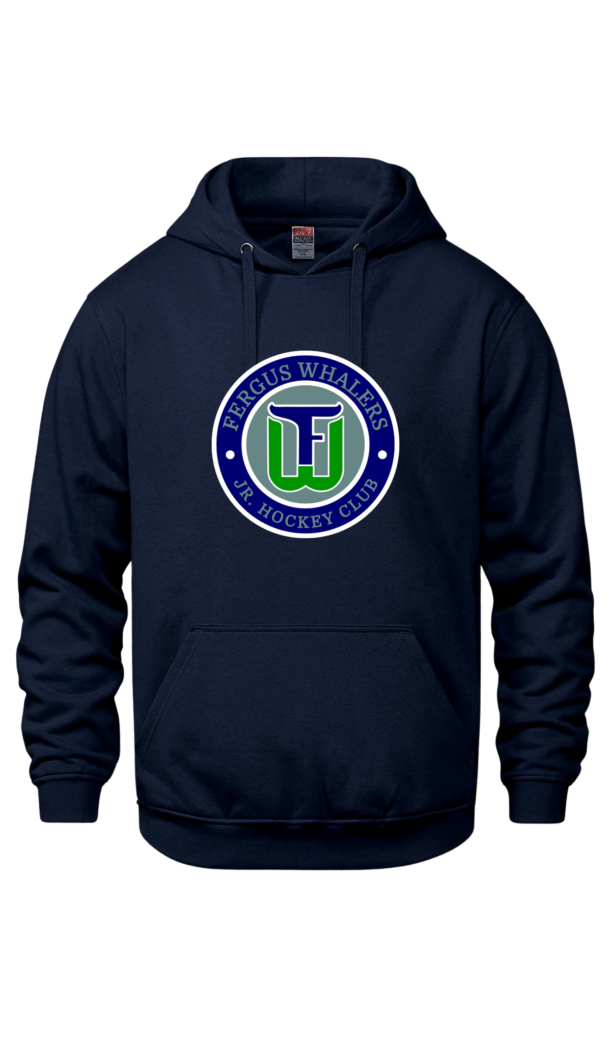 Adult Original Emblem Hooded Sweatshirt - Fergus Whalers