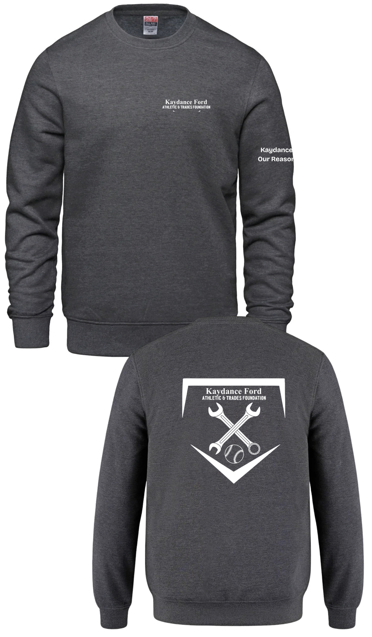 Left Chest Crewneck- Kaydance Ford Athletics & Trades Foundation