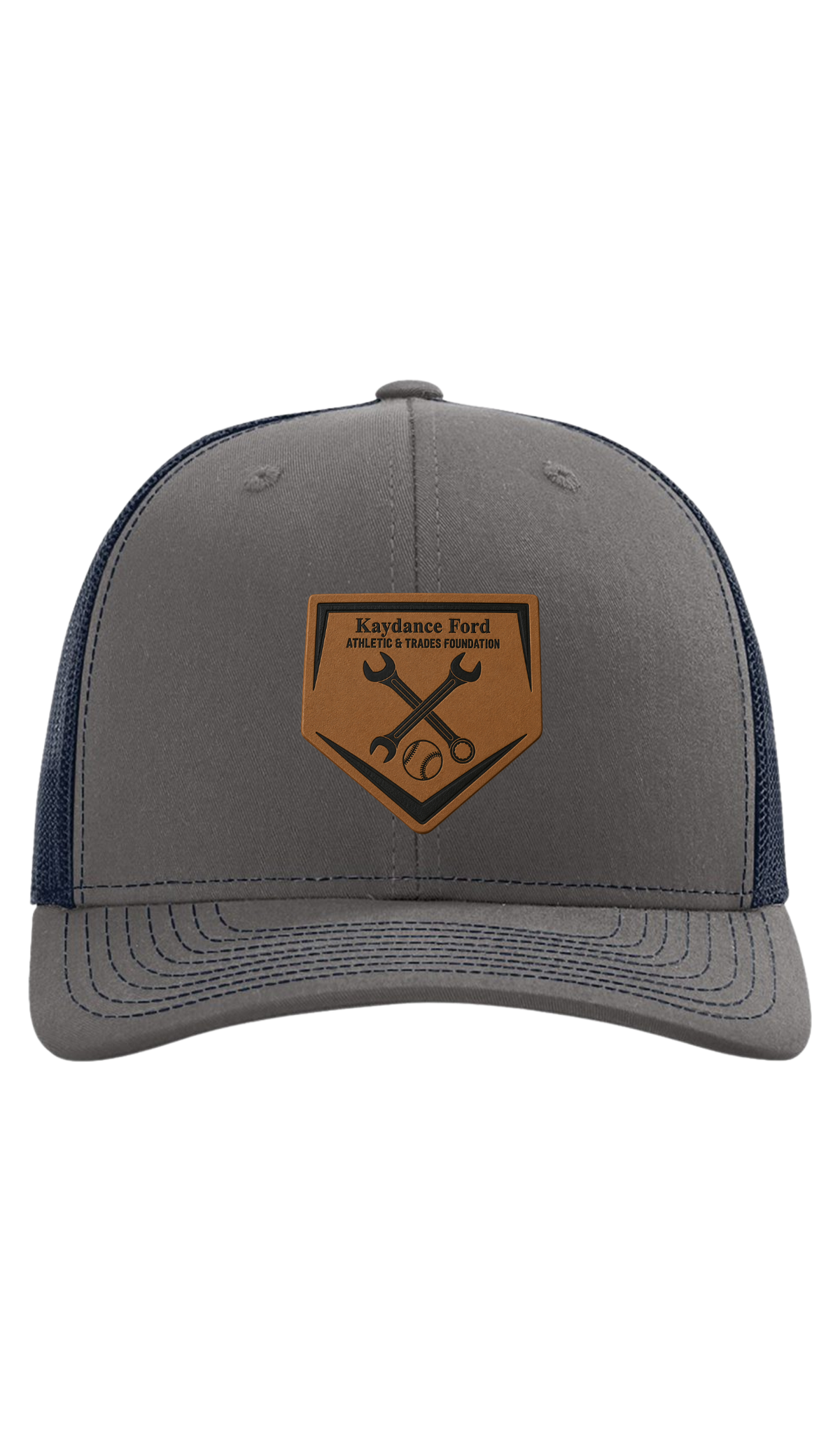 Leather Patch Trucker Cap - Kaydance Ford Foundation