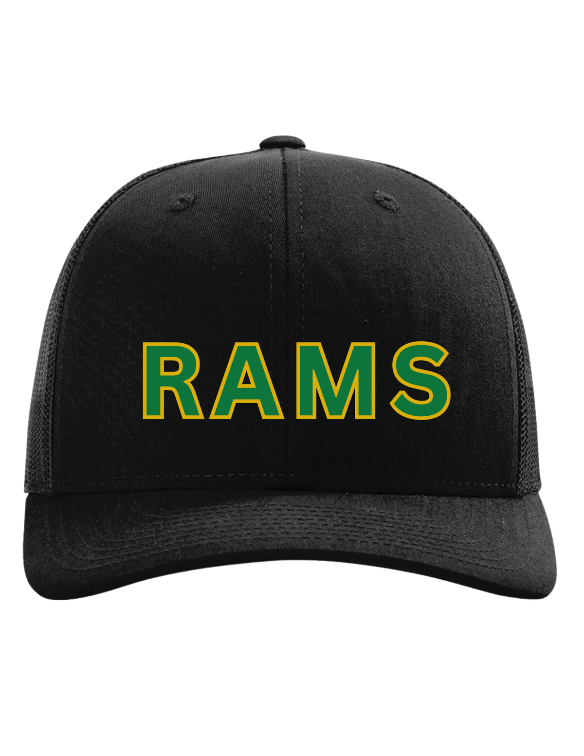 RAMS text Trucker Cap - Mount Forest Rams